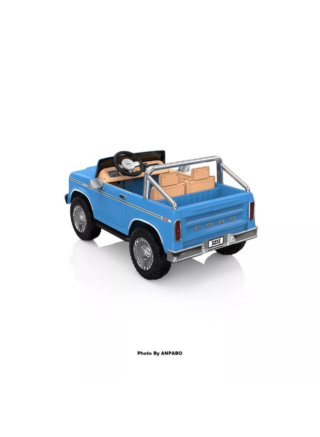 Ford 24V Classic Ford Bronco: Light Blue Retro Legend, Ready for Dual Adventures-light blue - Image 3